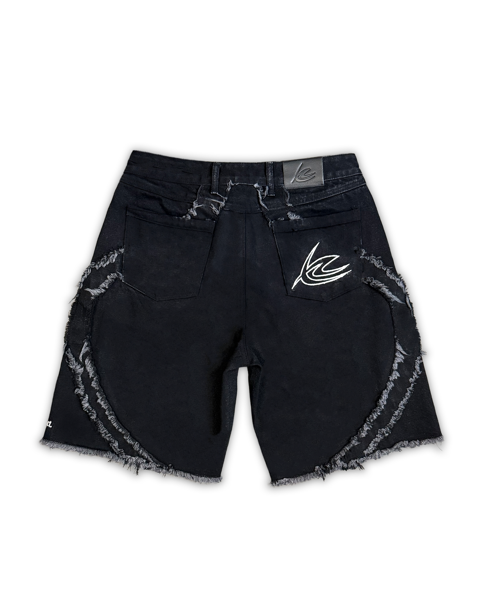 DENIM BLACK JORTS