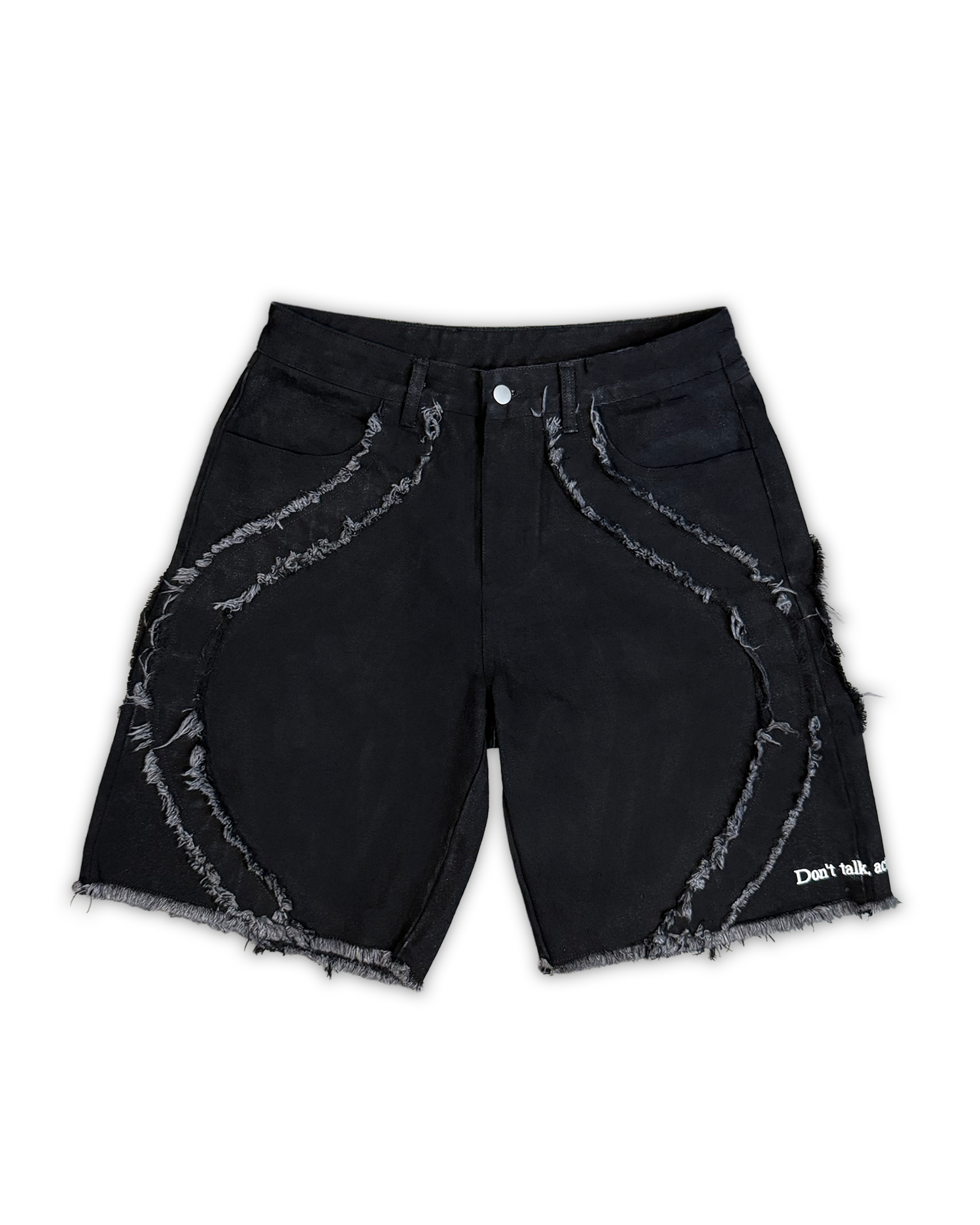 DENIM BLACK JORTS