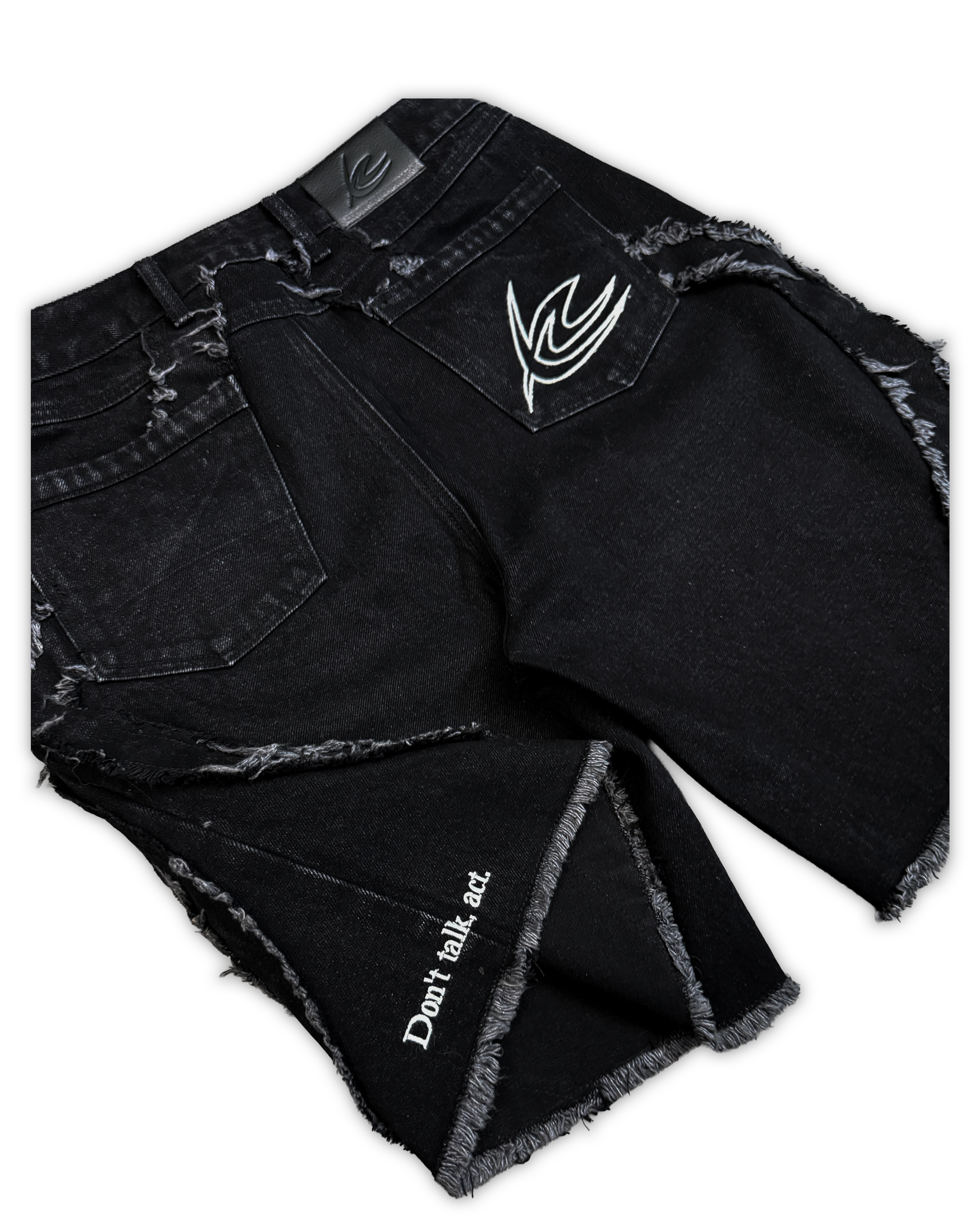 DENIM BLACK JORTS